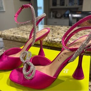 Haydn Rhinestone Bow Ankle Strap